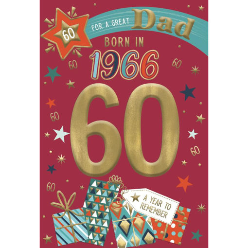 Picture of BORN IN 1966 DAD 60TH BIRTHDAY CARD